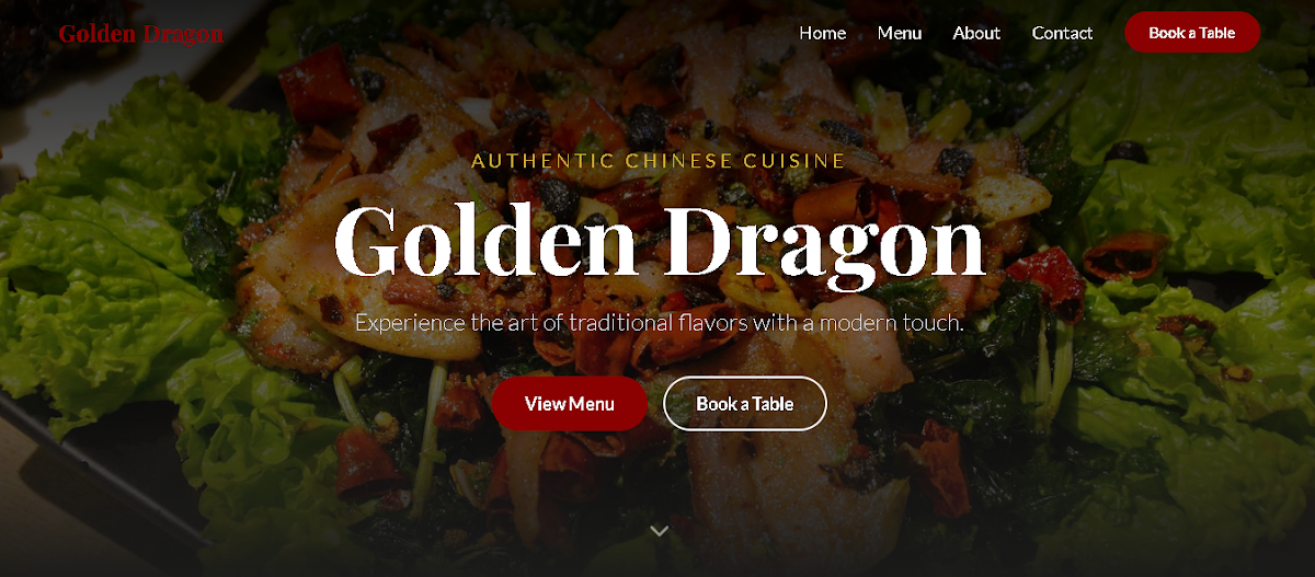 Chinese Restaurant Website